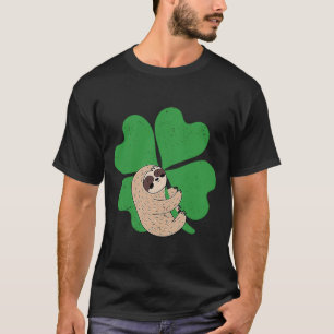 Camiseta Lloth Shamrock Cute C Dia de São Patrício preguiço