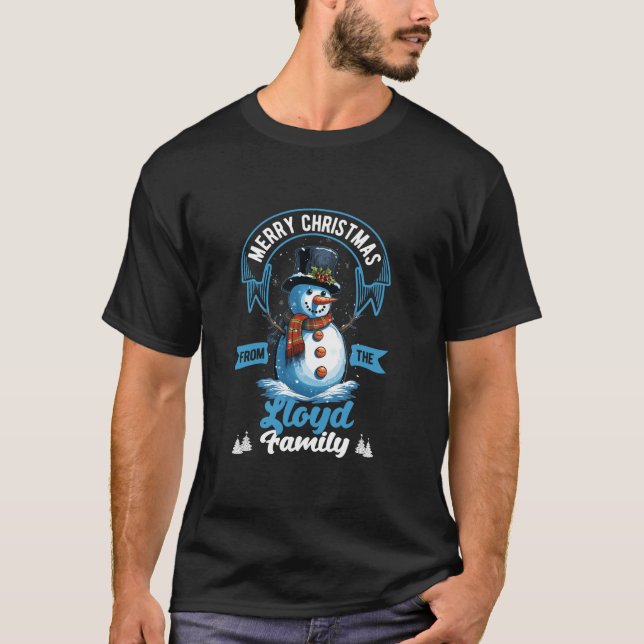 Camiseta Lloyd Family Christmas Costume Snowman Matando Xm (Frente)