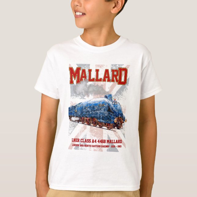 Camiseta LNER Classe A4 Mallard Locomotiva bandeira da Uniã (Frente)