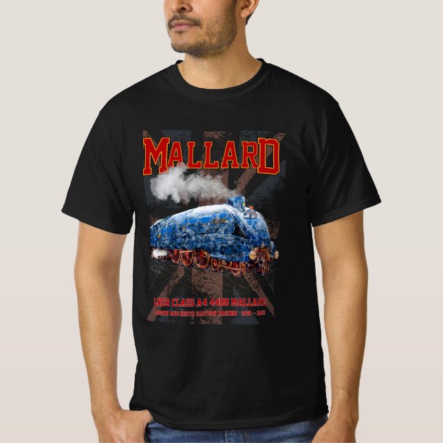 Camiseta LNER Classe A4 Mallard Locomotiva bandeira da Uniã (Frente)