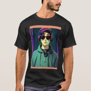 Camiseta Lo fi hip hop chillhop bate na estética do garoto
