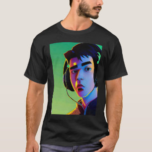 Camiseta Lo fi hip hop chillhop bate na estética do garoto