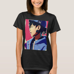 Camiseta Lo fi hip hop chillhop bate na estética do garoto