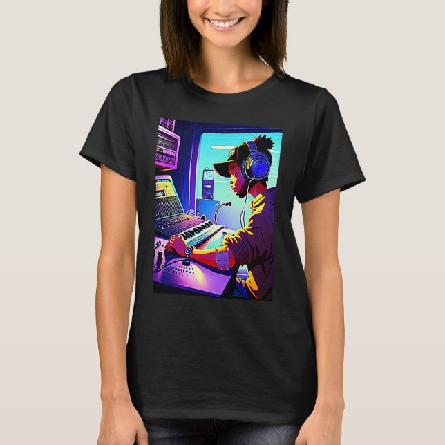 Camiseta Lo fi hip hop chillhop chill bate estética 110 (Frente)