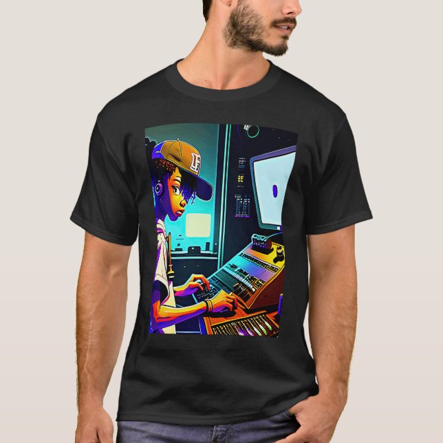 Camiseta Lo fi hip hop chillhop chill bate estética 33 (Frente)