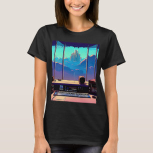 Camiseta Lo fi hip hop chillhop chill bate estúdio aestheti