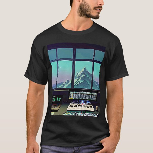 Camiseta Lo fi hip hop chillhop chill bate estúdio aestheti (Frente)