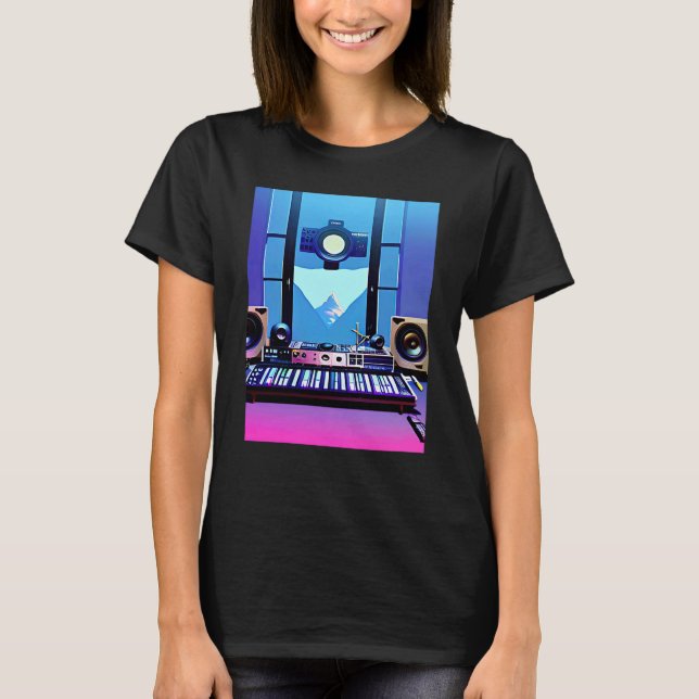 Camiseta Lo fi hip hop chillhop chill beats aesthetics (Frente)