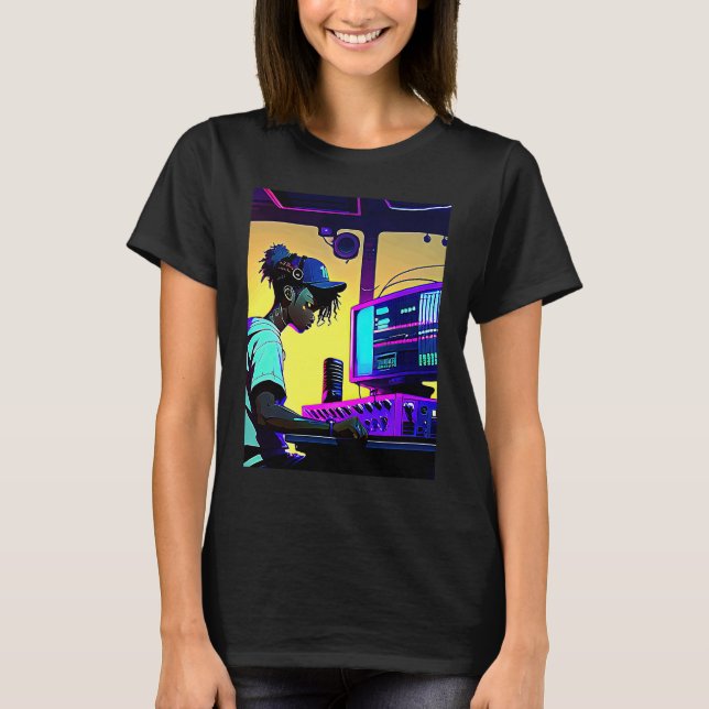 Camiseta Lo fi hip hop chillhop chill beats aesthetics  10 (Frente)