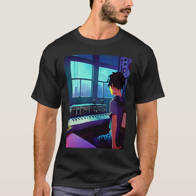 Camiseta Lo fi hip hop chillhop chill beats aesthetics  101 (Frente)