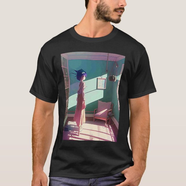 Camiseta Lo fi hip hop chillhop chill beats aesthetics  142 (Frente)