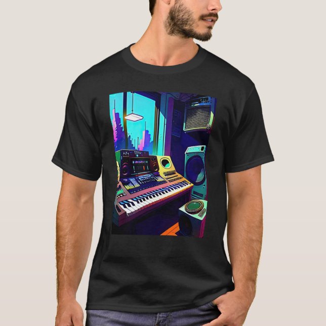 Camiseta Lo fi hip hop chillhop chill beats aesthetics  16 (Frente)