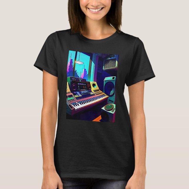 Camiseta Lo fi hip hop chillhop chill beats aesthetics  16 (Frente)