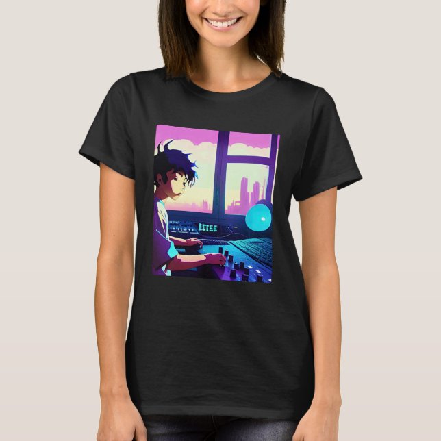 Camiseta Lo fi hip hop chillhop chill beats aesthetics 17 (Frente)
