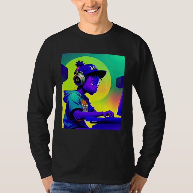 Camiseta Lo fi hip hop chillhop chill beats aesthetics  2 (Frente)