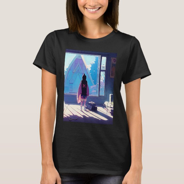 Camiseta Lo fi hip hop chillhop chill beats aesthetics  22 (Frente)