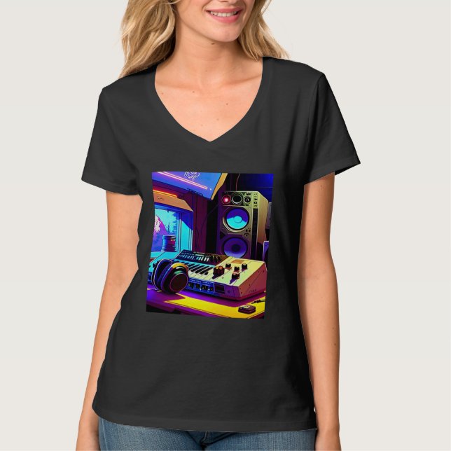 Camiseta Lo fi hip hop chillhop chill beats aesthetics  27 (Frente)