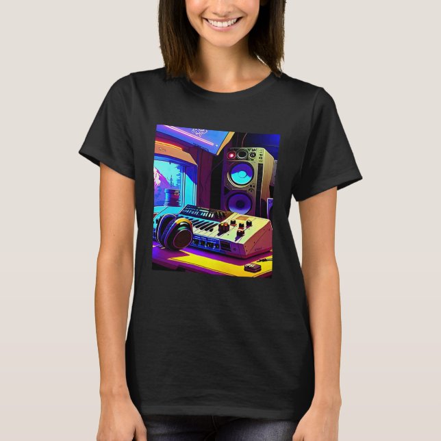 Camiseta Lo fi hip hop chillhop chill beats aesthetics  27 (Frente)