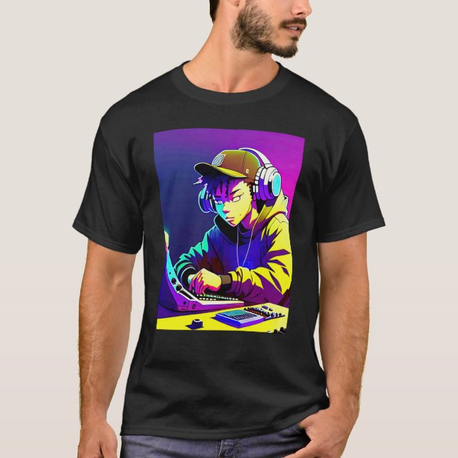 Camiseta Lo fi hip hop chillhop chill beats aesthetics  3 (Frente)