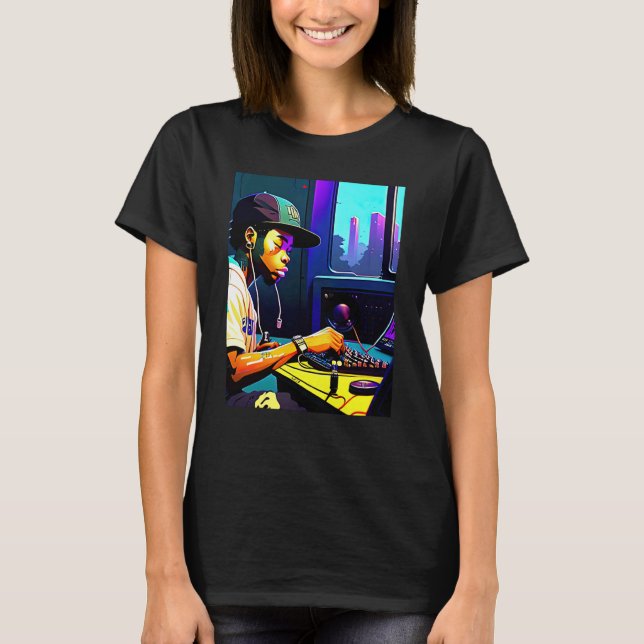 Camiseta Lo fi hip hop chillhop chill beats aesthetics  4 (Frente)