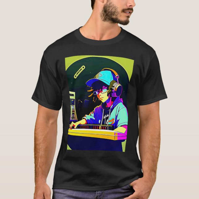 Camiseta Lo fi hip hop chillhop chill beats aesthetics  58 (Frente)