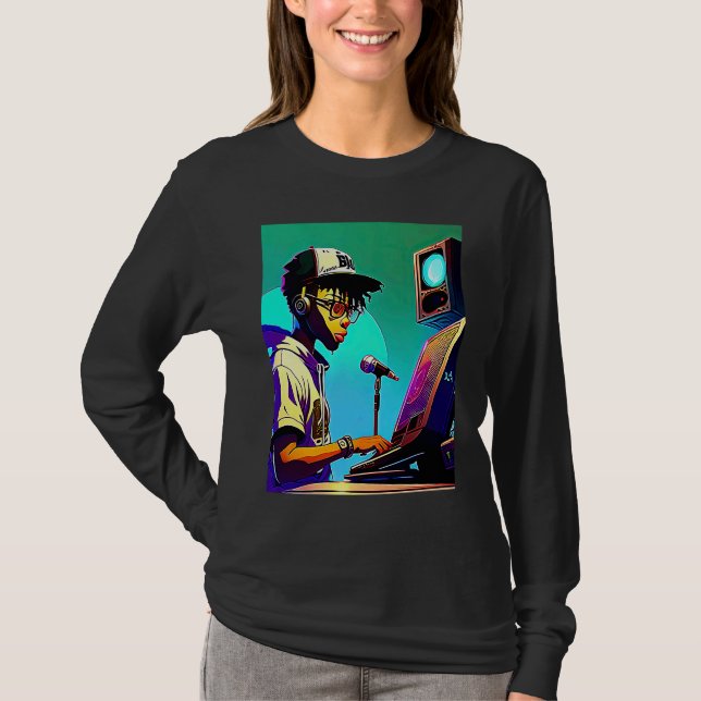 Camiseta Lo fi hip hop chillhop chill beats aesthetics  6 (Frente)