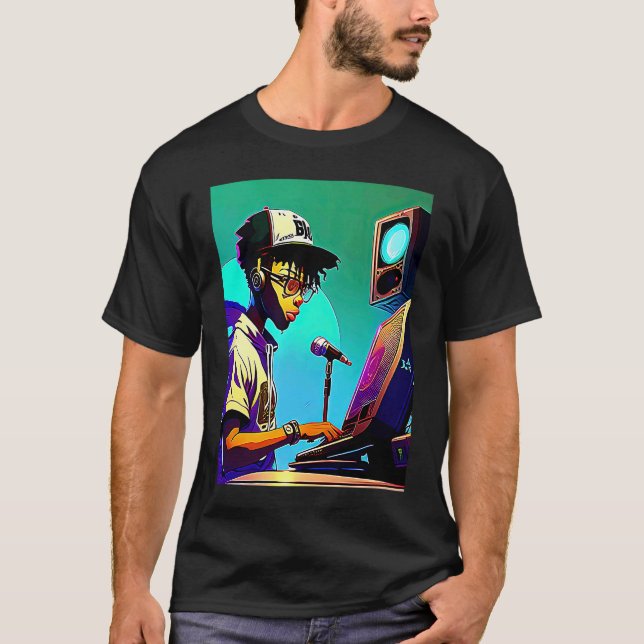 Camiseta Lo fi hip hop chillhop chill beats aesthetics  6 (Frente)