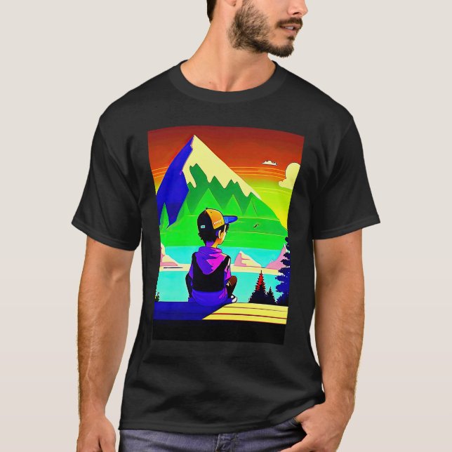 Camiseta Lo fi hip hop chillhop chill beats lofi aesthetics (Frente)