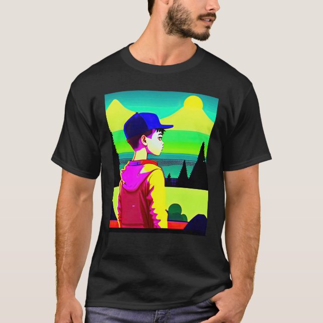 Camiseta Lo fi hip hop chillhop chill beats lofi aesthetics (Frente)