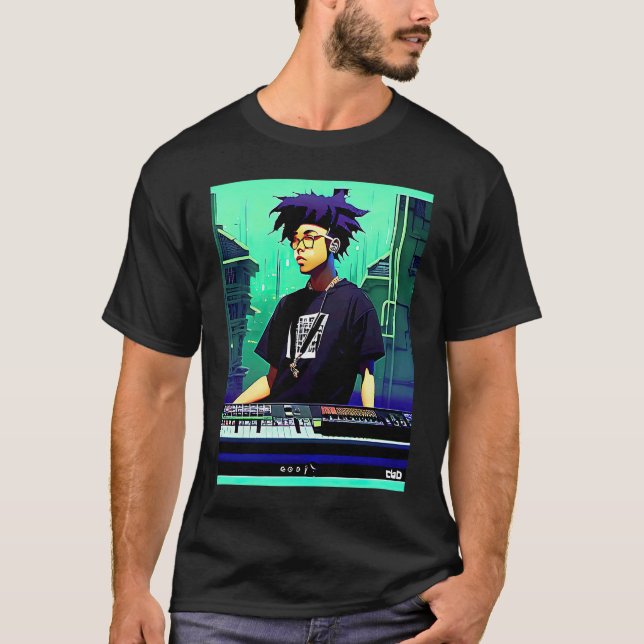 Camiseta Lo fi hip hop chillhop chill beats lofi aesthetics (Frente)