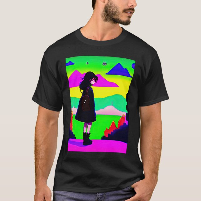Camiseta Lo fi hip hop chillhop chill beats lofi aesthetics (Frente)