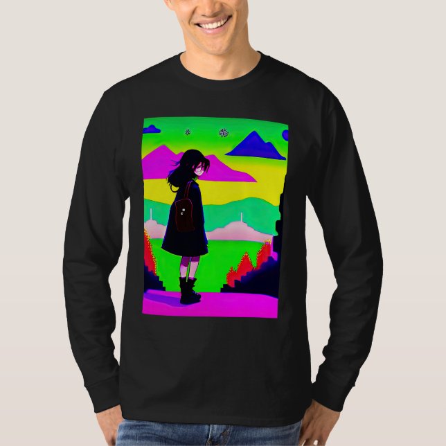 Camiseta Lo fi hip hop chillhop chill beats lofi aesthetics (Frente)