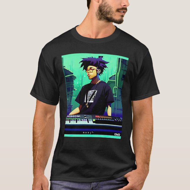 Camiseta Lo fi hip hop chillhop chill beats lofi aesthetics (Frente)