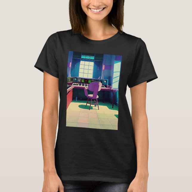 Camiseta Lo fi hip hop chillhop chill beats lofi aesthetics (Frente)