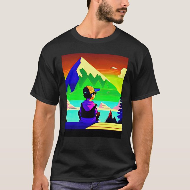 Camiseta Lo fi hip hop chillhop chill beats lofi aesthetics (Frente)