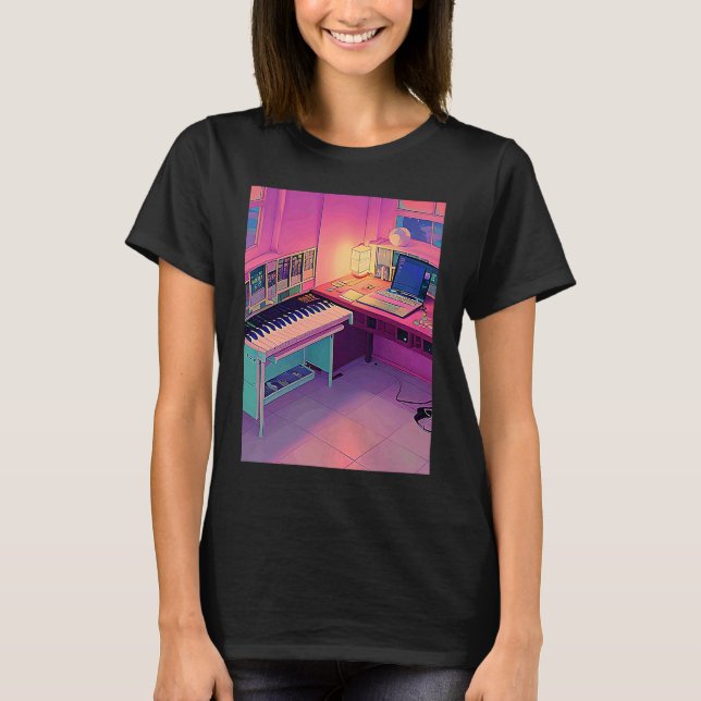 Camiseta Lo fi hip hop chillhop chill beats lofi aesthetics (Frente)