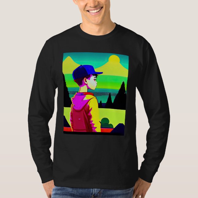Camiseta Lo fi hip hop chillhop chill beats lofi aesthetics (Frente)