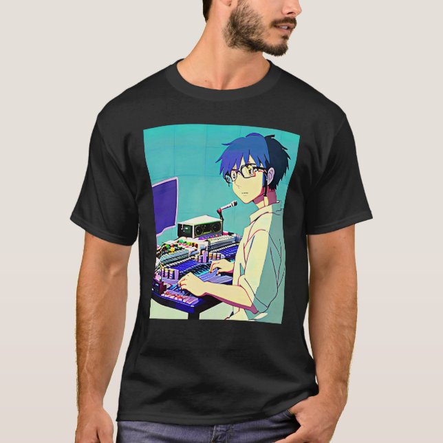 Camiseta Lo fi hip hop chillhop chill beats lofi aesthetics (Frente)