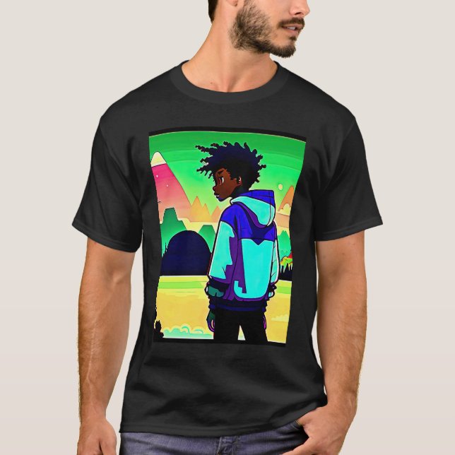 Camiseta Lo fi hip hop chillhop chill beats lofi aesthetics (Frente)