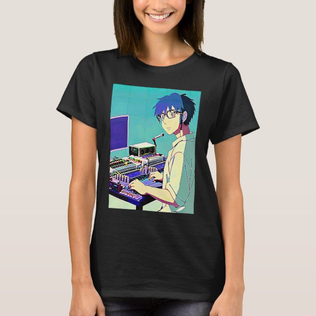 Camiseta Lo fi hip hop chillhop chill beats lofi aesthetics (Frente)