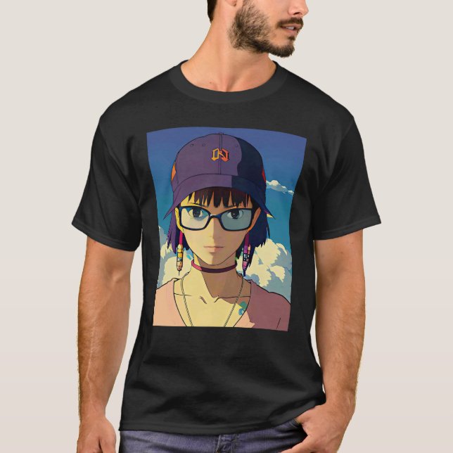 Camiseta Lo fi hip hop chillhop chill beats lofi aesthetics (Frente)