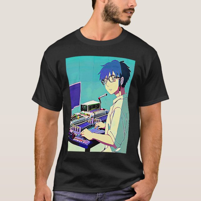 Camiseta Lo fi hip hop chillhop chill beats lofi aesthetics (Frente)