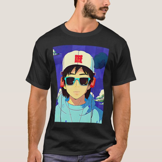 Camiseta Lo fi hip hop chillhop chill beats lofi aesthetics (Frente)