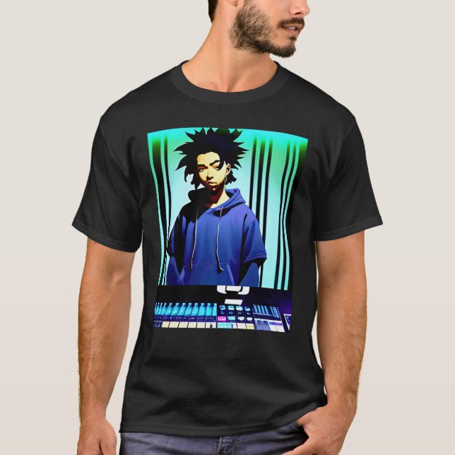 Camiseta Lo fi hip hop chillhop chill beats lofi aesthetics (Frente)