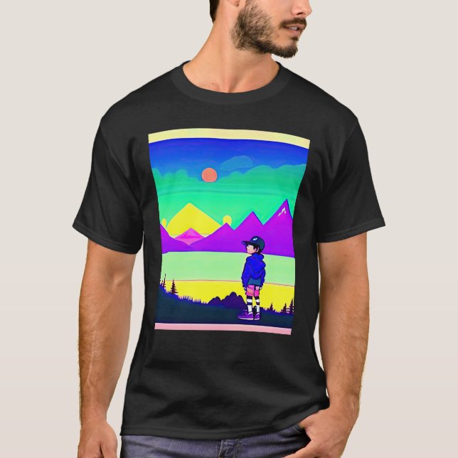 Camiseta Lo fi hip hop chillhop chill beats lofi aesthetics (Frente)
