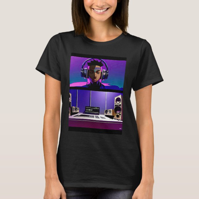 Camiseta Lo fi hip hop chillhop chill beats lofi aesthetics (Frente)