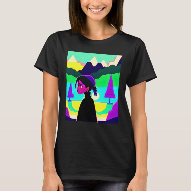 Camiseta Lo fi hip hop chillhop chill beats lofi aesthetics (Frente)