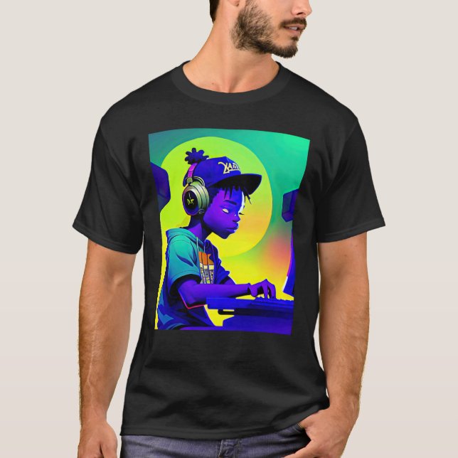 Camiseta Lo fi hip hop chillhop chill beats lofi aesthetics (Frente)