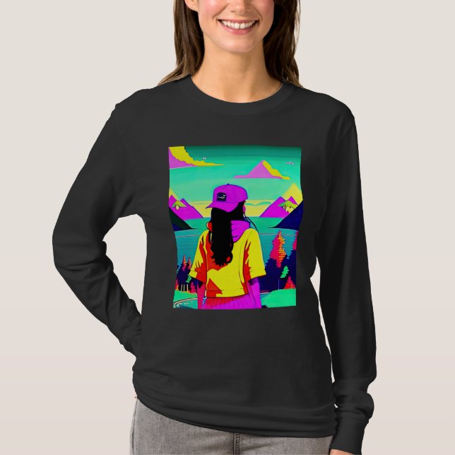 Camiseta Lo fi hip hop chillhop chill beats lofi aesthetics (Frente)