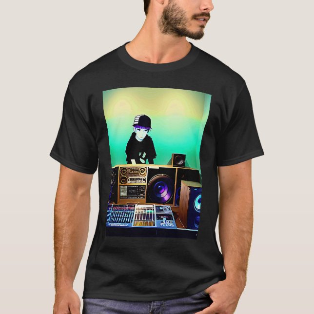 Camiseta Lo fi hip hop chillhop chill beats lofi aesthetics (Frente)